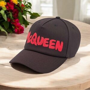NWT Alexander McQueen Graffiti Baseball Cap (Large)